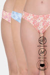 Zivame Anti-Microbial Low Rise Full Coverage Bikini Panty (Pack of 3) - Multicolor — thumbnail 1